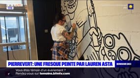 Pierrevert: une fresque peinte par une artiste américaine Lauren Asta