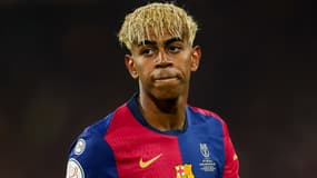 Lamine Yamal avec le FC Barcelone le 26 avril 2025