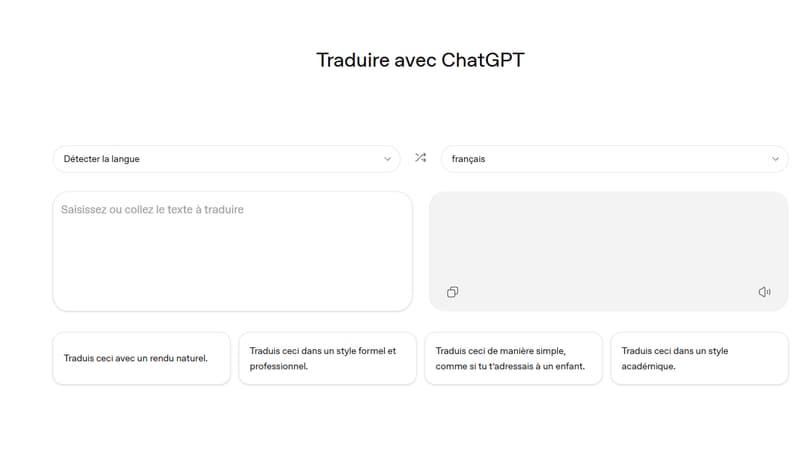 Traduire avec ChatGPT: OpenAI lance en toute discrétion un nouvel outil de traduction, une fois encore avec Google en ligne de mire