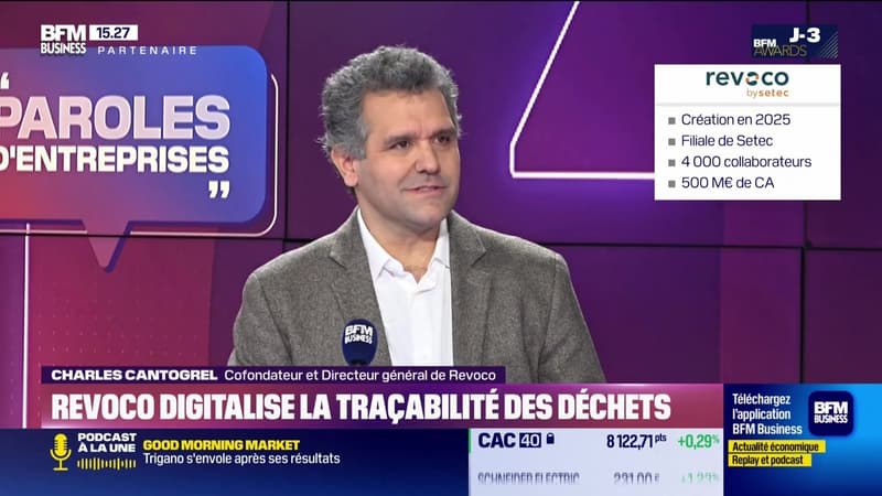 Charles Cantogrel (Revoco) : Revoco digitalise la traçabilité des déchets - 29/11