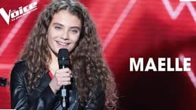 Maëlle sur le plateau de "The Voice"