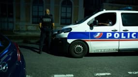 Une patrouille de police à Pointe-à-Pitre, en août 2021