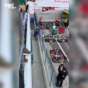 Jet de pare-chocs puis bagarre : l'improbable pétage de plombs d'un pilote de karting