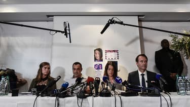 Les parents de Maëlys et leur avocat, Me Rajon.