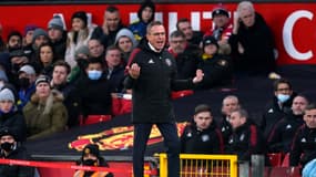 Ralf Rangnick lors de son premier match sur le banc de Manchester United