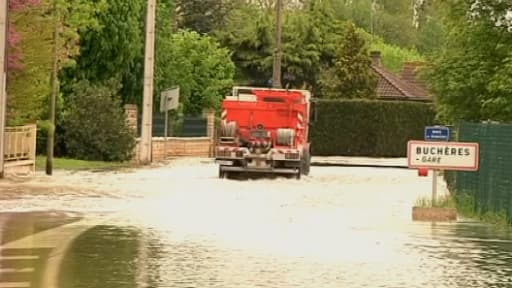 Buchères, une des communes les plus touchées du département toujours placé en vigilance orange aux crues