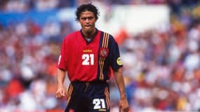 Luis Enrique sous le maillot de la sélection espagnole durant sa carrière de joueur, le 09/06/1996
