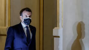 Le président Emmanuel Macron, le 25 février 2021 à l'Elysée, à Paris