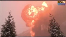Immense nuage de feu après l’explosion d’un train aux Etats-Unis