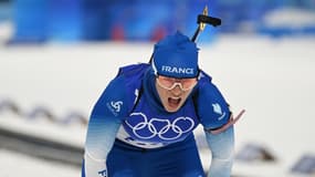 Anaïs Bescond lors du sprint des JO de Pékin, le 10 février 2022