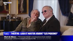 Michel Leeb et Francis Huster sur les planches pour "Les Pigeons" au Théâtre des Nouveautés