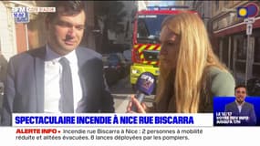 Nice: spectaculaire incendie rue Biscarra