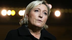 Marine Le Pen après sa rencontre avec Emmanuel Macron à l'Elysée le 21 novembre 2017.
