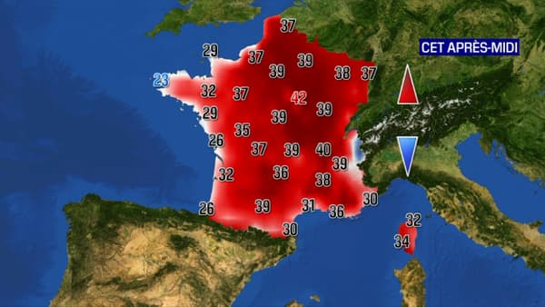 Les températures attendues ce vendredi. Les températures attendues ce vendredi.