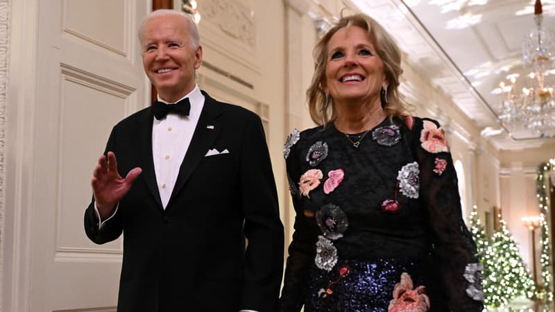 Joe et Jill Biden à la Maison-Blanche, le 4 décembre 2022. 