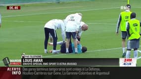 "Soulagement donc, nouvelles rassurantes pour Kylian Mbappé. Ce n’était qu'un gros coup, sa cheville a été mise dans la glace et il rigolait même dans le bus avec ses camarades"  