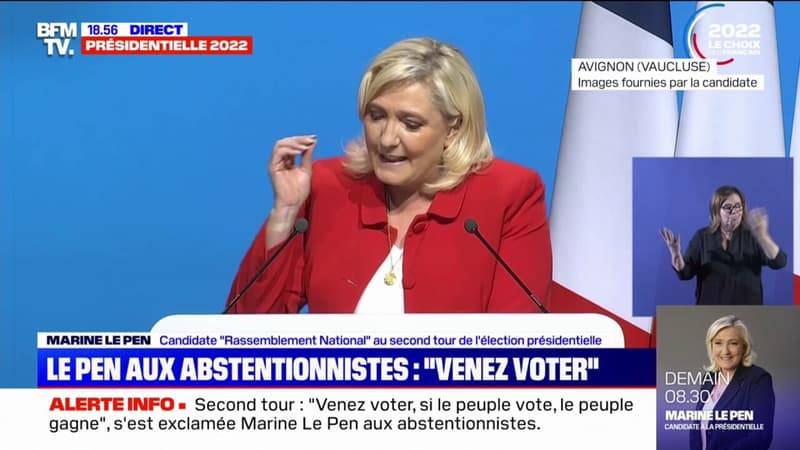 Marine Le Pen en appelle aux 