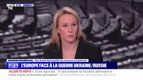 Marion Maréchal (Reconquête): "Je ne suis pas pour qu'il y ait d'envoi d'armes" à l'Ukraine