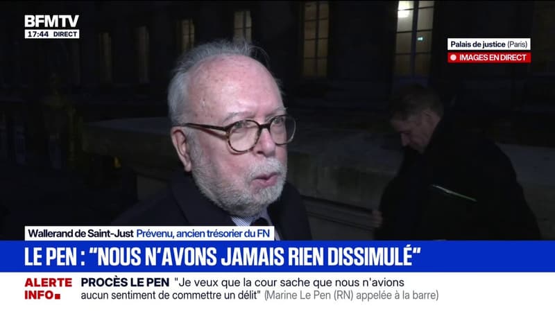 Procès en appel du RN: "Nous avons toujours dit la vérité", déclare Wallerand de Saint-Just, prévenu et ancien trésorier du RN