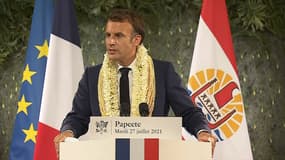 Le chef de l'État a estimé que "la Nation a une dette à l'égard de la Polynésie française" après trente ans d'essais nucléaires menés sur l'archipel.