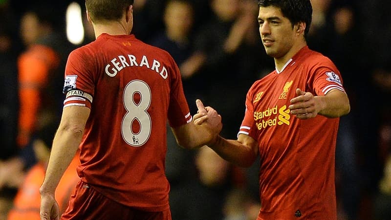 Steven Gerrard et Luis Suarez, la saison dernière