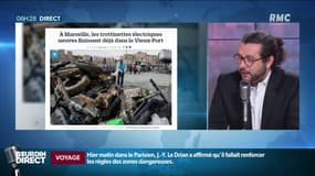 Canettes, panneaux de chantiers et trottinettes au fond du Vieux-Port