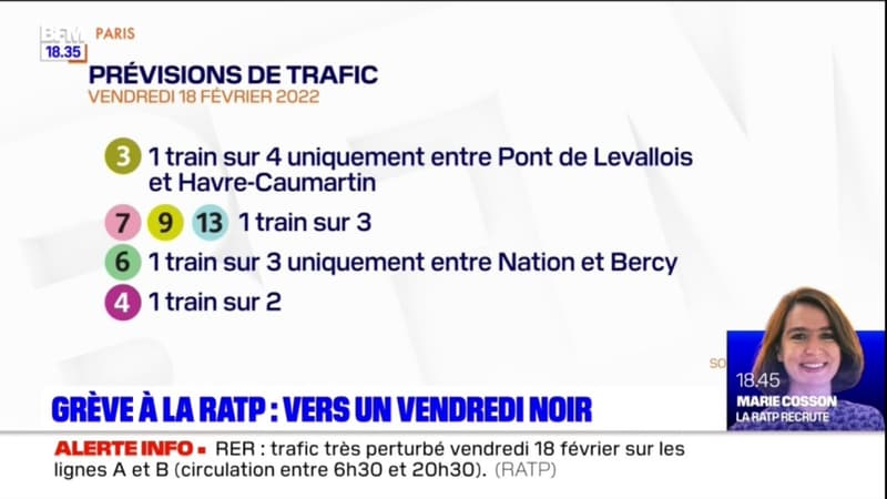 Grève à la RATP: le trafic fortement perturbé ce vendredi