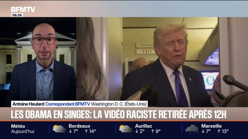 Le président américain Donald Trump se défend de tout racisme après la vidéo montrant les Obama en singes