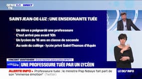 Professeure mortellement poignardée à Saint-Jean-de-Luz: le lycéen aurait indiqué "ce n'est pas moi, c'est une voix qui m'a demandé de faire ça" 