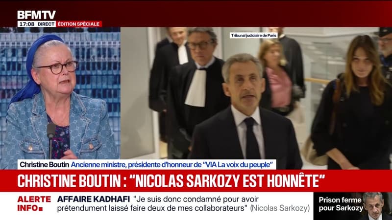 "Ce qui a été dit pour monsieur Sarkozy, c'est l'équivalent de la peine de mort de l'époque", lance Christine Boutin, ancienne ministre