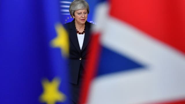 LaPpremière ministre britannique Theresa May à Bruxelles, le 17 octobre, lors du dernier sommet européen
