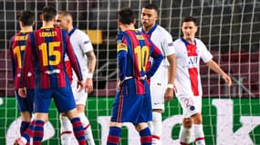 Kylian Mbappé et Lionel Messi, en février 2021.