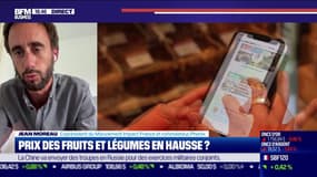 Les prix des fruits et légumes en hausse 