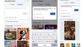 Bing Video Creator permet de générer des vidéos de cinq secondes.