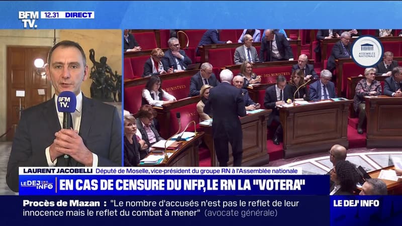 Budget: Laurent Jacobelli (RN) estime que Michel Barnier 