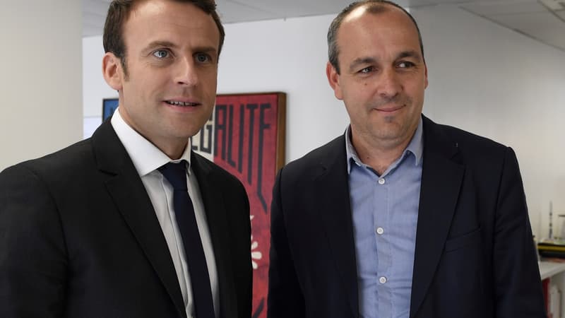 Emmanuel Macron et le leader de la CFDT Laurent Berger. 
