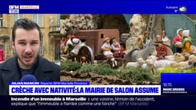 Salon-de-Provence: la mairie installe une crèche représentant la nativité dans ses locaux