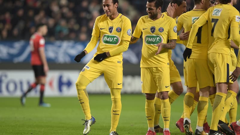 Neymar et les Parisiens en Coupe de France