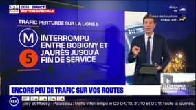 Transport: le trafic interrompu entre Bobigny et Jaurès sur la ligne 5