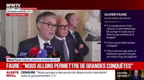 "Tant que le gouvernement sera loyal avec le Parlement, nous ne le censurerons pas", affirme Olivier Faure (PS)