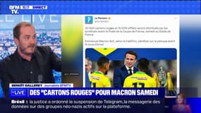 Finale de la Coupe de France: 30.000 cartons rouges et 10.000 sifflets attendent Emmanuel Macron samedi au Stade de France