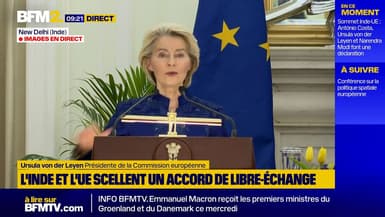 Accord UE-Inde: "En combinant ces forces, nous réduisons les dépendances stratégiques", déclare Ursula von der Leyen