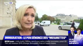 Immigration: Marine Le Pen estime qu'Emmanuel Macron "prendra des mesurettes qui ne régleront pas le problème"