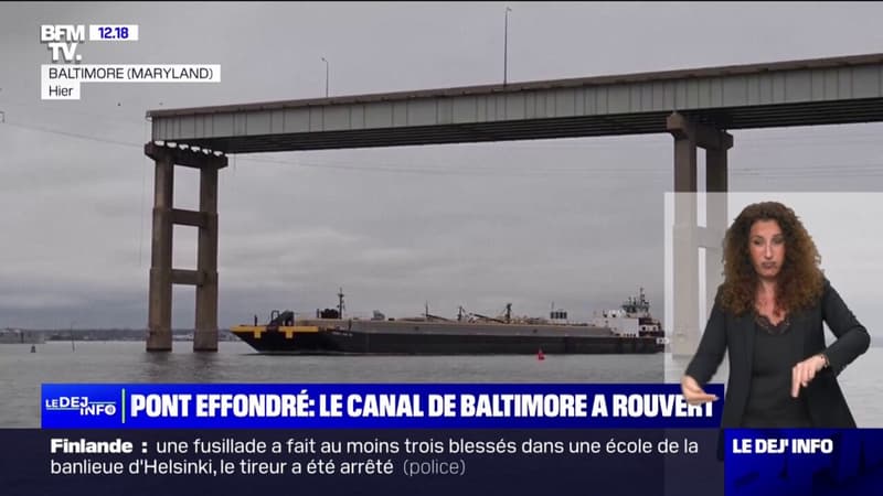 Pont effondré aux États-Unis: le canal de Baltimore a rouvert et la navigation reprend progressivement