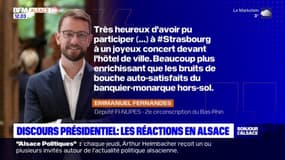 Allocution d'Emmanuel Macron: les réactions politiques en Alsace