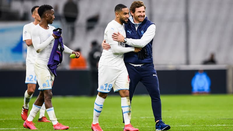 Andre Villas-Boas et les joueurs de l'OM