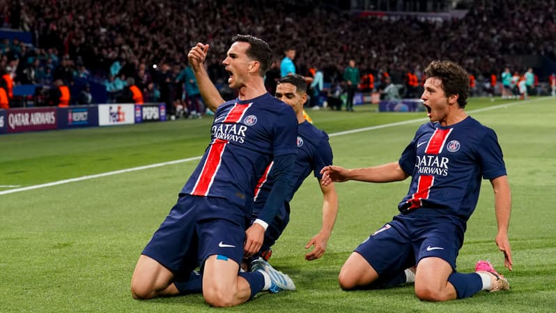 Fabian Ruiz buteur pour le PSG en demi-finale retour de Ligue des champions, 7 mai 2025 au Parc des Princes