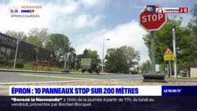 Épron: dix panneaux installés sur une rue de 200 mètres