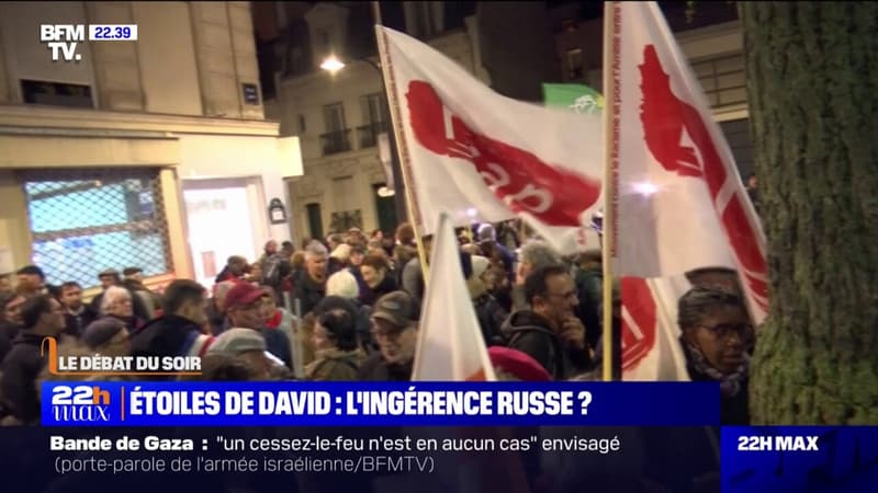 La France insoumise et la CGT ont participé à un rassemblement en mémoire des victimes de la Nuit de Cristal devant le gymnase Japy à Paris