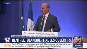 "20 à 40% des élèves de 6ème ont des difficultés en mathématiques et en français" selon le ministre de l'Éducation nationale